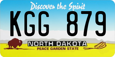 ND license plate KGG879