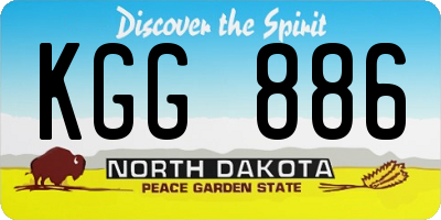 ND license plate KGG886