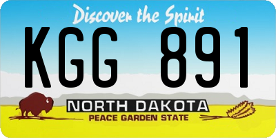 ND license plate KGG891