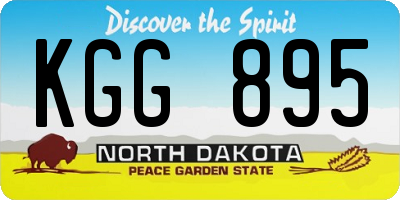 ND license plate KGG895