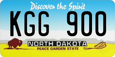 ND license plate KGG900