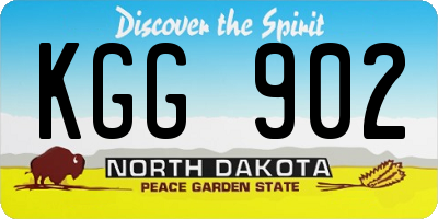 ND license plate KGG902
