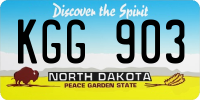 ND license plate KGG903