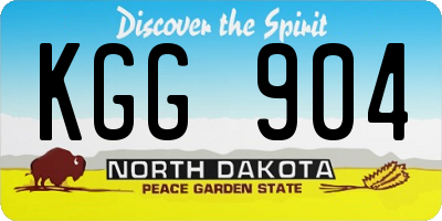 ND license plate KGG904