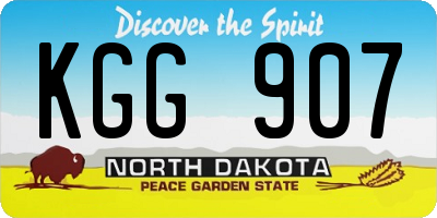 ND license plate KGG907