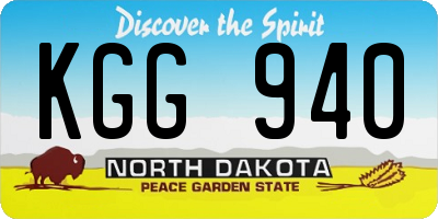 ND license plate KGG940