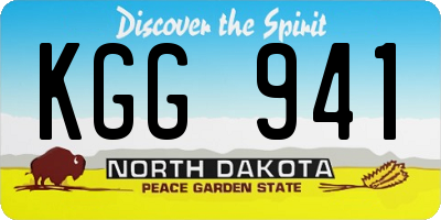 ND license plate KGG941