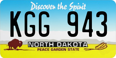 ND license plate KGG943