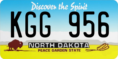ND license plate KGG956