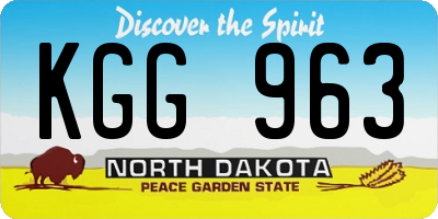 ND license plate KGG963