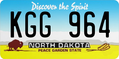 ND license plate KGG964