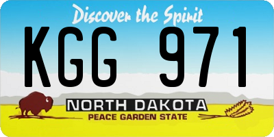ND license plate KGG971