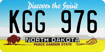ND license plate KGG976