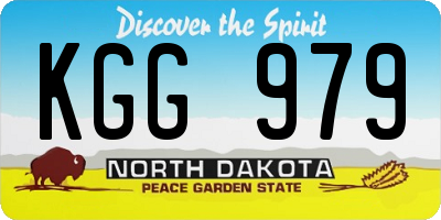 ND license plate KGG979