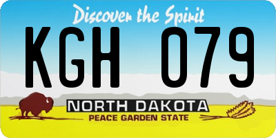ND license plate KGH079