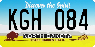 ND license plate KGH084