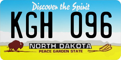 ND license plate KGH096