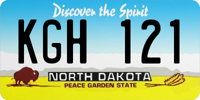 ND license plate KGH121