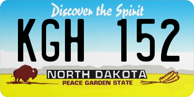 ND license plate KGH152