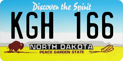 ND license plate KGH166
