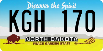 ND license plate KGH170
