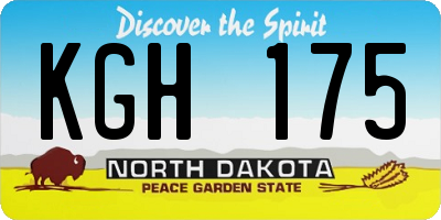 ND license plate KGH175