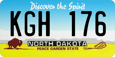 ND license plate KGH176
