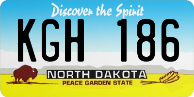 ND license plate KGH186