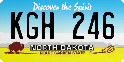 ND license plate KGH246