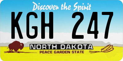 ND license plate KGH247