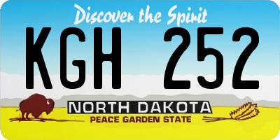 ND license plate KGH252