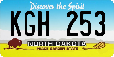 ND license plate KGH253