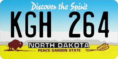 ND license plate KGH264