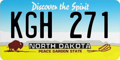 ND license plate KGH271