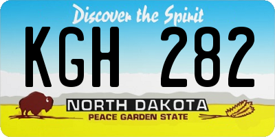 ND license plate KGH282