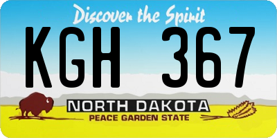 ND license plate KGH367