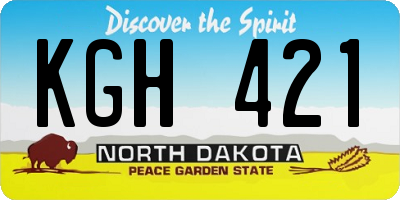 ND license plate KGH421