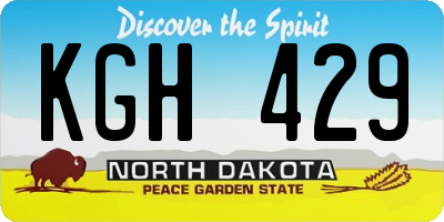 ND license plate KGH429