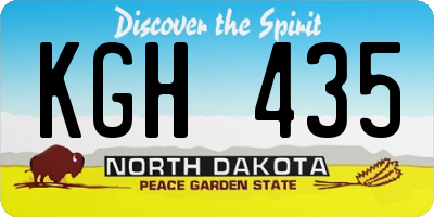 ND license plate KGH435