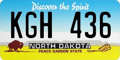 ND license plate KGH436