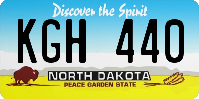 ND license plate KGH440