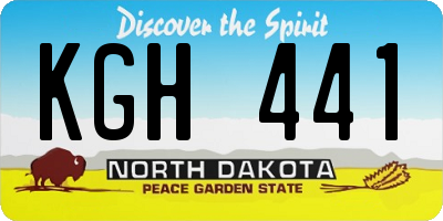 ND license plate KGH441