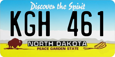 ND license plate KGH461