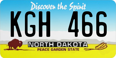 ND license plate KGH466