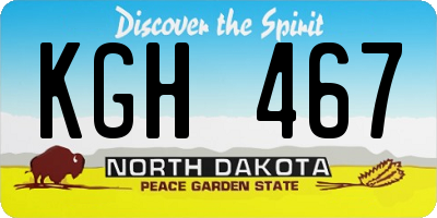 ND license plate KGH467