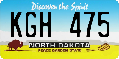 ND license plate KGH475