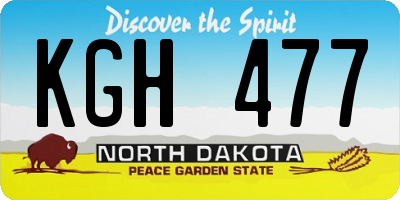 ND license plate KGH477
