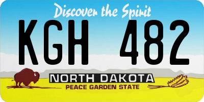 ND license plate KGH482