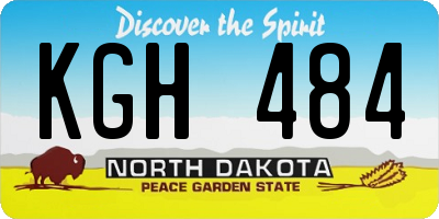 ND license plate KGH484