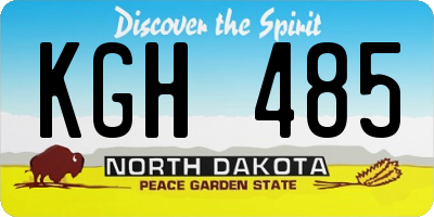 ND license plate KGH485